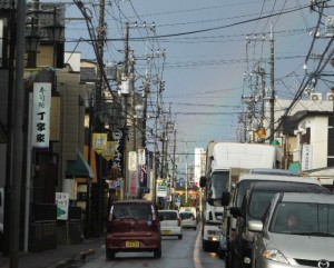 電線じゃまー。