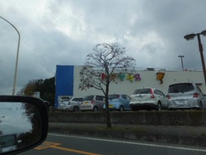 ドアミラーに隠れた向こう側も満車。